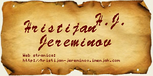 Hristijan Jereminov vizit kartica